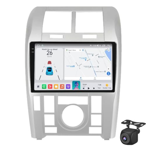 Ecpuk Android 15 Car Stereo For Toyota Scion TC 2005-2010 9" In-Cell TouchScreen Wireless CarPlay Android Auto Built-in WiFi GPS Navigation Bluetooth FM/RDS Dual USB SWC+Backup Camera+MIC(Color:M100)