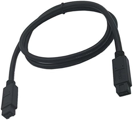 zdyCGTime Firewire Premium Cable 800 IEEE 1394B 9 Pin to 9 Pin Male to Male 6 Ft Black(9 Pin to 9 Pin)