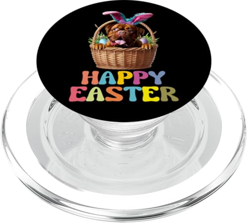 Happy Easter Dog Bunny Basket Celebrazione PopSockets PopGrip per MagSafe