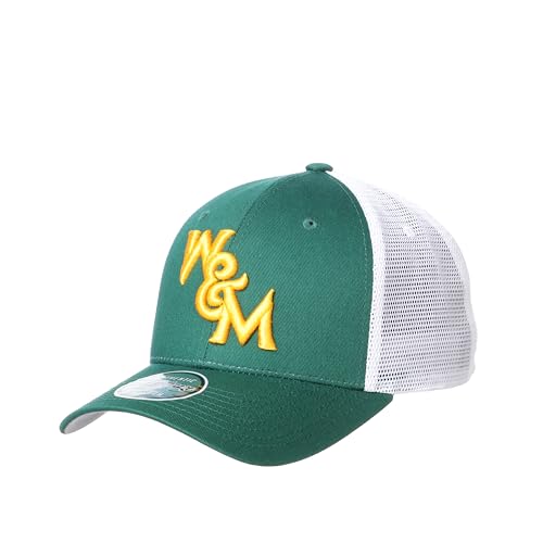 Zephyr William & Mary Tribe Big Rig Trucker Snapback Hat - NCAA Adjustable Green Structured Mesh Cap