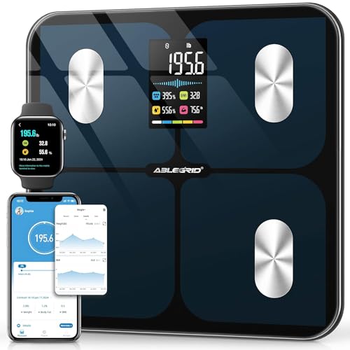Báscula digital inteligente ABLEGRID para baño 396 lb miniatura 1
