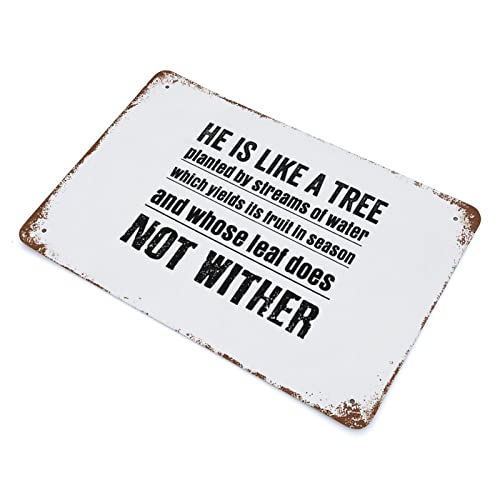 Plaque en aluminium He Is Like A Tree décorative intérieur et extérieur 30x45 cm