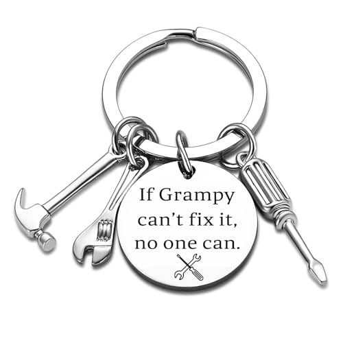 Tihnvk Grampy Keyring Gifts for Grampy from Granddaughter Grandson Grandad Gifts Father's Day Gift Christmas Birthday Gifts for Grandad
