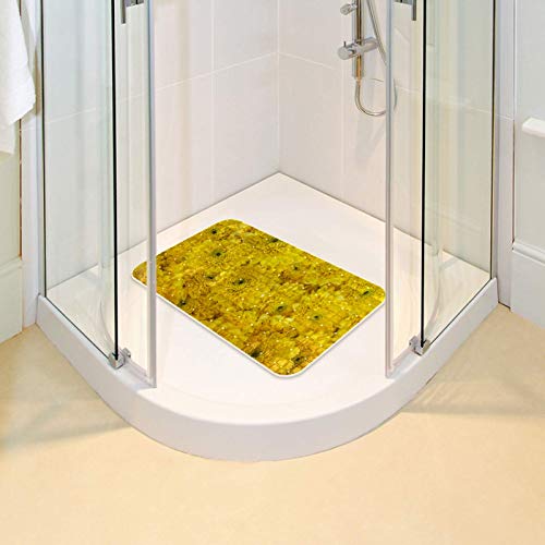 Bain de bébé serein avec le tapis de baignoire à fleurs 37x67cm
