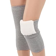 JUMISEE Men Women Warm Fleece Lined Knee Brace Leg Warmer Thermal Leg Sleeve Knee Support for Arthritis Pain Relief Yoga