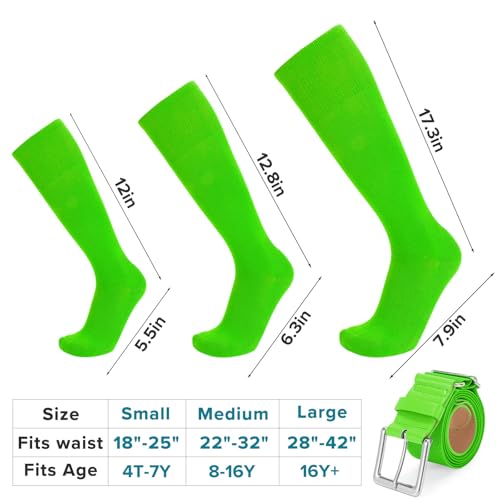 Image of Baseball Socks and Belt Combo for Youth Adult - Softball Socks and Belt for Boys and Girls