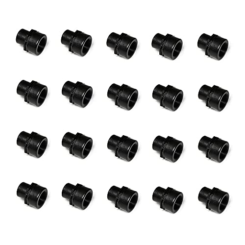 WaterShop 15031-C-B-20, reduzierte Muffe, Ø 3/4 Zoll x 1/2 Zoll, 20 Stück, Schwarz