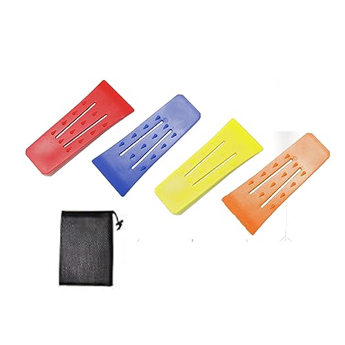 EULAPGOE 4 Pièces De Coin D'abattage en Plastique, Coin D'abattage pour Tronçonneuse Abs Résistant Aux Chocs Et Au Froid Coin Forestier pour L'élagage
