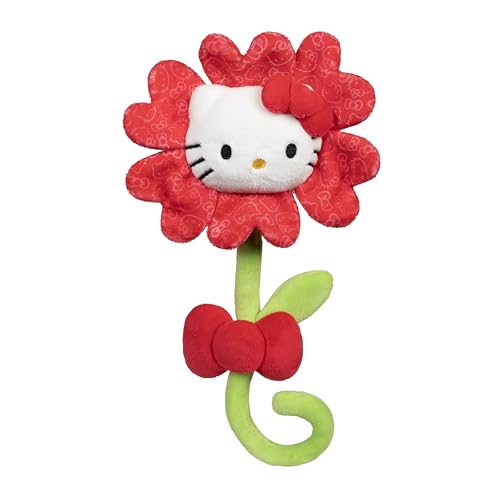 Jazwares Hello Kitty and Friends 14-inch Hello Kitty Red Plush Special Occasion Flower with Bendable Stem - Giftable Packaging - Officially Licensed - Ages 6+