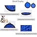 SunyGlowy Pet Blue Collapsible Bowl Double Set - Slow Feeder Anti-Choke Bowl + Outdoor Portable,Foldable Dog Drinking,Slow Speed,Food&Dog pet Folding,Convenient,Foldable （Blue）