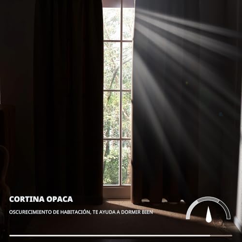 Miniatura 8 de Deconovo Cortina Opaca Térmica Aislante Y Ruido Reducción 140 X 245 Cm Caqui 2 Piezas