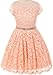 Aki_Dress Flower Girl Dress Cap Sleeve Jewel Belt Floral Lace All Over