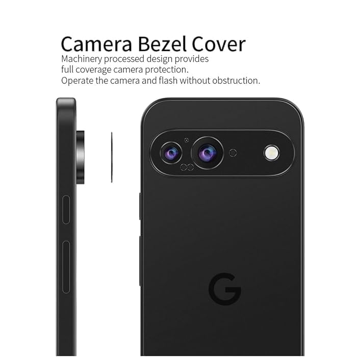 Image of PreCure - Camera Lens Protector for Google Pixel 9 Pro [1-Pack], Ultra-Clear Tempered Glass, Scratch-Resistant, Anti-Fingerprint, Bubble-Free Easy Installation
