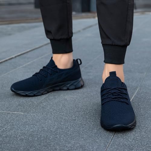 Image of Mens Slip On Walking Shoes Non Slip Running Shoes Lightweight Breathable Tennis Sneakers Fashion Casual Gym Trainers