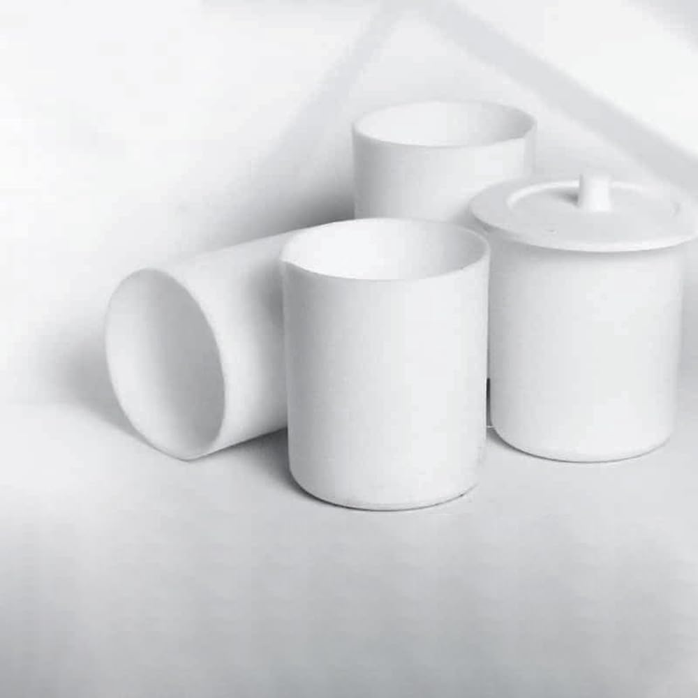 Vaso de precipitados de PTFE de : vaso de teflón de 50 a 1000 ml for resistencia química, seguro for ácidos y álcalis.(With a Lid 2000mL)