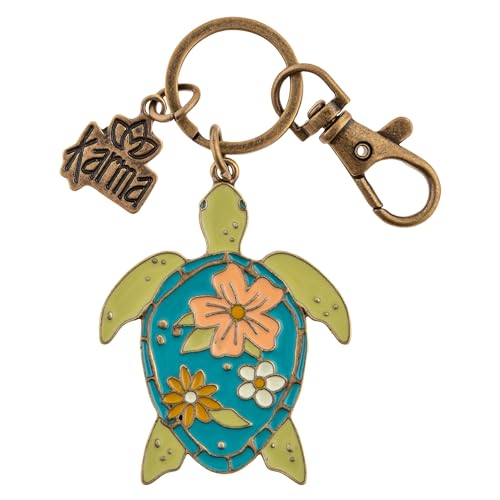 Karma Women Enamel Keychains Womens Enamel Keychain for Gifts Purse Bag Accessories Sea Turtle
