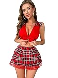 Zhenaly Yxinly Women Schoolgirl Roleplay Lingerie Set Sexy Student Costumes