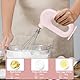 Kabelloser Handmixer Elektrischer, Edelstahl-Schwingbesen Mini-Eierschläger 4-Gang-Einstellbarer Mini-Handmixer Elektrischer Mixer Mit 2 Schneebesenaufsätzen USB-Aufladung, 1500mah(Rosa)