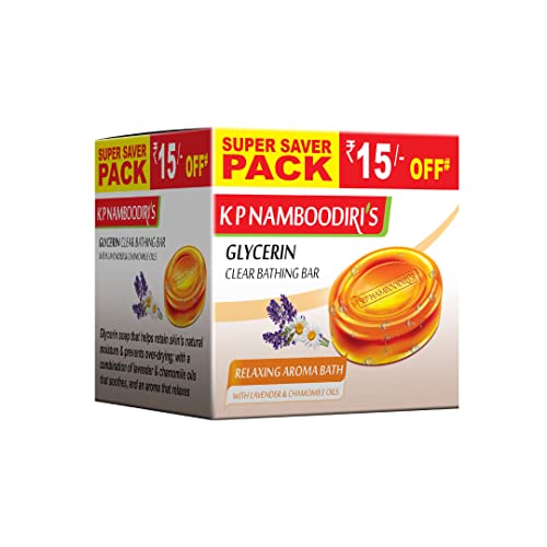 Image of K P Namboodiri's Glycerin Soap - Relaxing Aroma Bath Herbal (4Nx75G)- Pack of 2