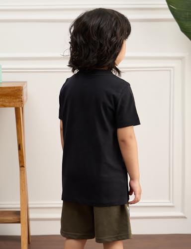 Image of Amazon Brand - Symbol Boys 100% Cotton Graphic Printed Half Sleeves T-Shirt | Age 2-6 Years