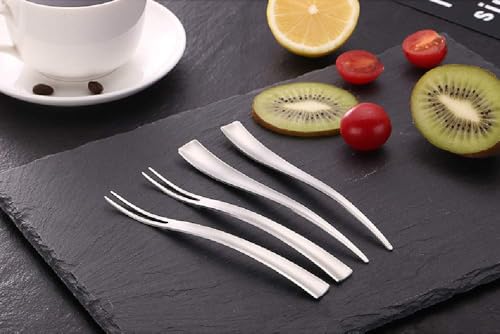 image for ComfZtar Easycomf Fruit Forks Appetizer Forks Small Forks Dessert Fork