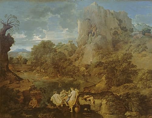 Toile abstraite Hercule et Cacus 60x90cm, tableau salon de qualité supérieure