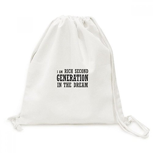 Sac voyage Canvas Drawstring Backpack Rich deuxième génération DIYthinker