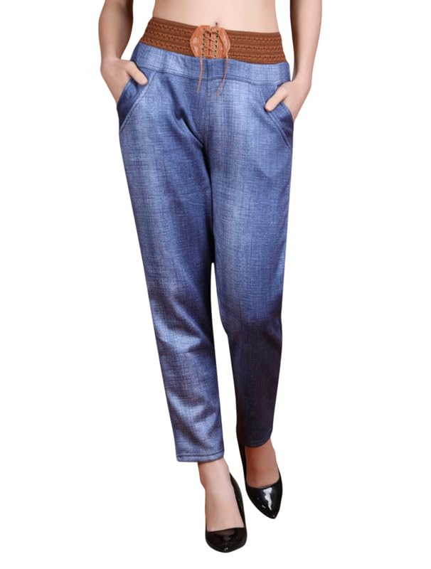 trendyfy Fleece Jeans Jeggings for Women | Warm Stretchable Winter Jeggings | Soft Fleece-Lined Skinny Pants | Slim Fit Denim Style Leggings-picture-54