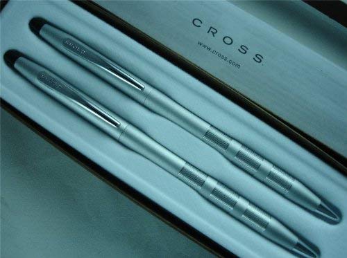 Image of Cross Classic Century Diamond Cut Satin Ball-Point Pen and 0.5mm Pencil Set