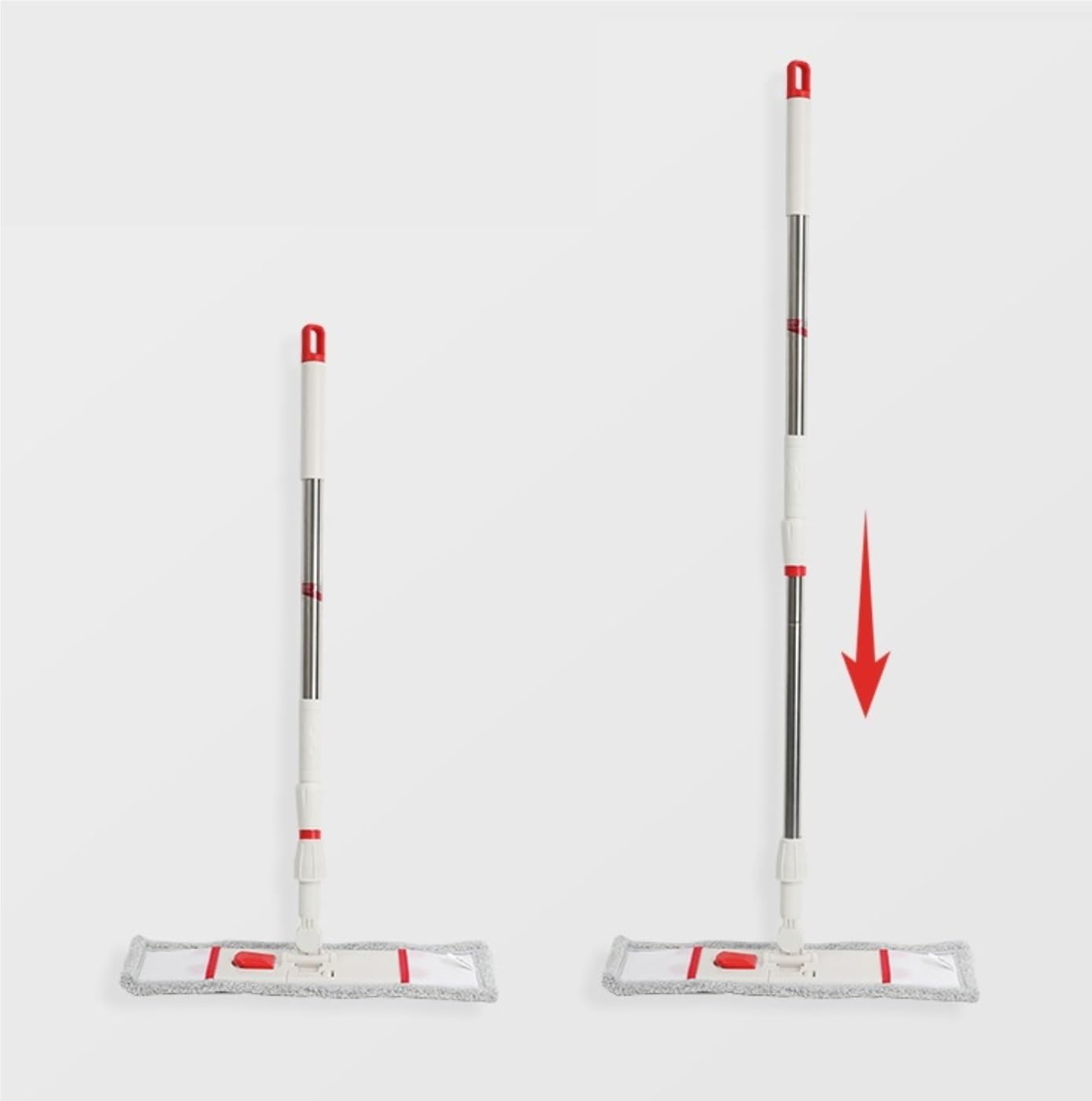 Mopa Mop Mopas Fregona Fregona Abatible para Suelos De Baldosas, Almohadillas Lavables, Fregona Profesional para Suelos De Madera, Limpieza En Seco Y Húmedo Trapeador de Limpieza(White)