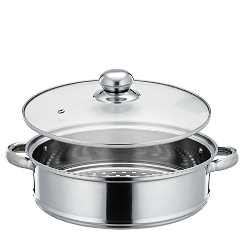 Nadalan Stainless Steel Stack Steam Pot Set Saucepot Double Boiler Cookware Pot 2 Tier (28Cm) #TOP2