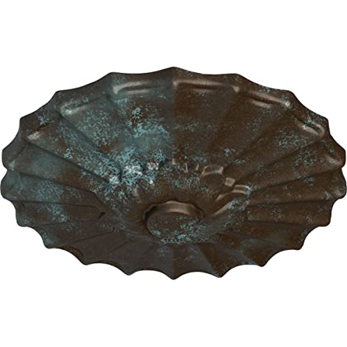 Image of 9 inchOD x 1 3 /8 inchP Shakuras Ceiling Medallion (Fits Canopies up to 1 3 /8 inch), Hand-Painted Bronze Blue Patina