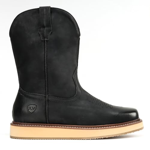 IUV Cowboy Boots For Men Western Boot Durable Fashionable Retro Classic Slip Resistant Work Casual Boots2