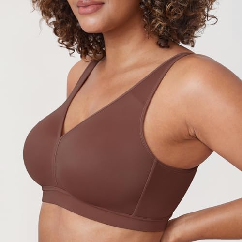 Image of AISILIN Women's Plus Size Unlined Wireless Bra | Soft Smooth Fabric, Unlined, Added Sling, U Back, Full Coverage, Comfort Support, For daily wear, sleep