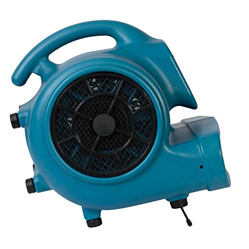 Image of XPOWER X-430TF Pro 1 /3 HP 2000 CFM Centrifugal Air Mover, Carpet Dryer, Floor Fan, Blower, Timer, Filter, for Water Damage Restoration, Janitorial, Plumbing, Home Use,Blue