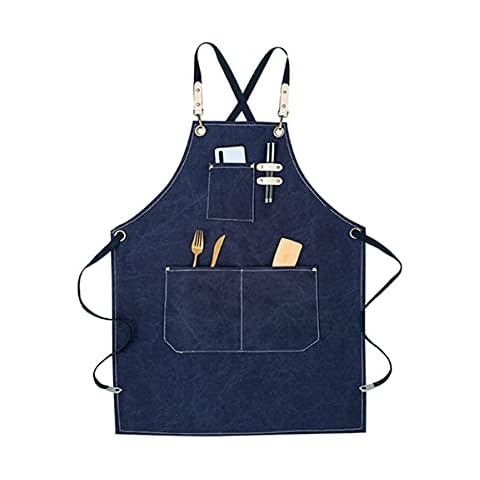 Canvas Work Apron for Men and Women, Heavy Duty Workman Apron Carpenter Apron with 3 Tool Pocket for Workshop/Kitchen /Garden/Pottery/Craft Workshop/Garage Cover