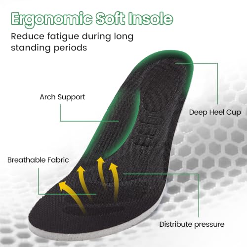 Image of Hands Free Non Slip Work Shoes for Men & Women Waterproof Leather