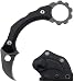 Canku C1105 Fixed Blade Knife Tactical Knife D2 Blade, Stainless Steel Handle Knife Kydex Sheath, Karambit Claw Knife for Outdoor Hunting, Survival, Tactical,Adventure and EDC Tool (Black)