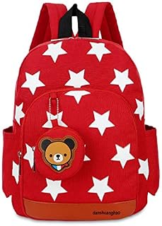 LassZone Cute Toddler Backpack Kindergarten Kids Schoolbag Cartoon Preschool Bag with Adjustable Padded Back Straps