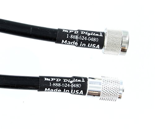 MILSPEC RG-213 Coaxial Jumper N Male to PL-259 Male Coax Connectors for Ham CB UHF VHF RF - RG213 213 MIL-C-17 M17 163A RG-213U Coaxial Cable pl259 n (3 ft US Made RG-213)