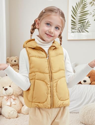 Happy Cherry Baby Girls Boys Hooded Puffer Vest Kids Candy Color Zip Sleeveless Bear Ears Vest Winter Down Warm Jacket3