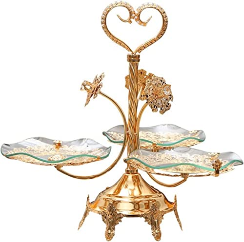 Assiette de fruits Snack Basket Assiette en verre de fruits Hall Table basse Accueil Assiette de bonbons créative Bar de mode haut de gamme Assiette de collation multifonctionnelle Corbeille de f