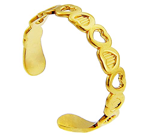 Heart Yellow Gold Toe Ring - Gold Purity:: 14K #TOP30