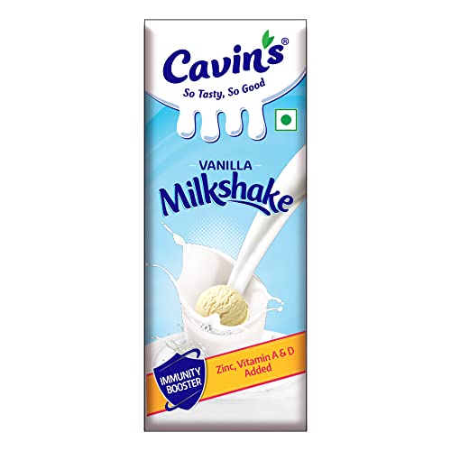 Image of Cavin's Vanilla Milkshake | Classic Vanilla Flavoured Ready to Drink Milk Beverage | Smooth & Creamy | 180ml