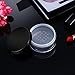 Hotop 3 Pack 50 ml Plastic Empty Powder Case Face Powder Makeup Container Blusher Cosmetic Container with Sifter and Lids, Black