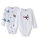 Amomí, Body para Bebé Niño, Mangas Largas, Algodón 100%, Pack de 2 (18 Meses, Aviones)