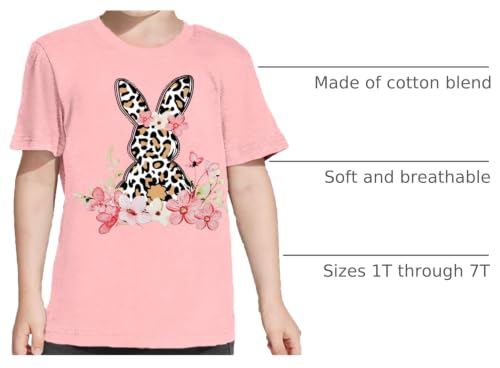 Image of LAZYCHILD Kids Easter Shirt Girls Happy Easter Shirts Rabbit Graphic Long Sleeve Striped Tee Tops 5-14 Years