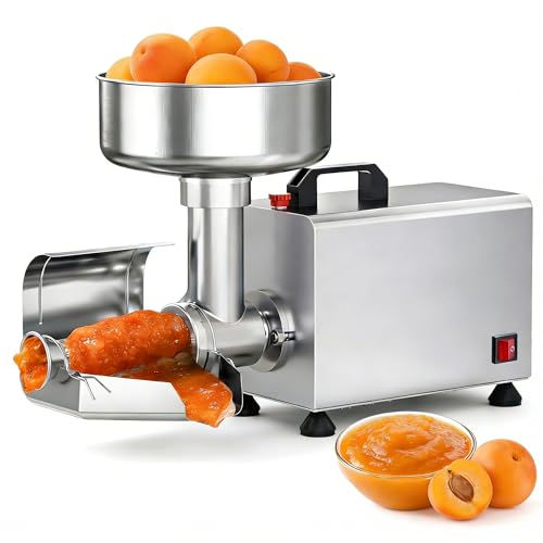 450W Moulin à tomates professionnel, 330 Livres/Heure, Appareil à confiture de tomates, Grand Entonnoir De 8,5 Pouces, Pour Ketchup, Fraises, Confiture...