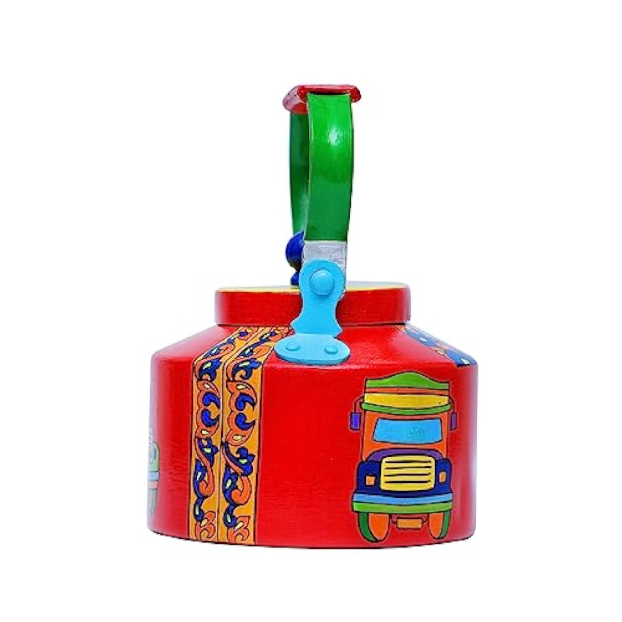Hand Crafted Colourful Decorative Traditional Design Kettle