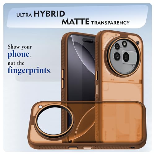 Image of V-TAN Back Cover for Nothing 3A PRO 5G Compatible Case, Matte Finish Transparent Case, TPU, Camera Protective Shockproof Cover (Brown)